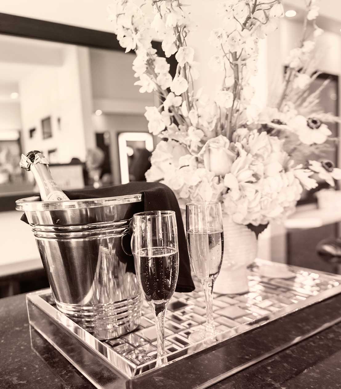 Refreshment services at The Beauty District, Naples Hair Salon